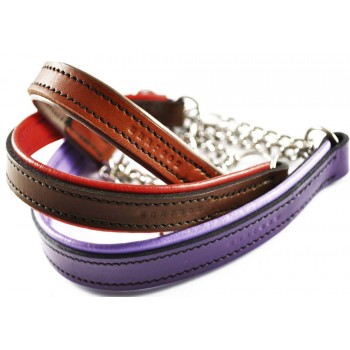 Padded Leather Half Check Collars