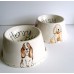 Personalised Ceramic Slanted Bowl with a Portrait of your Dog