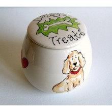 Personalised Dog Treat Jar with a Portrait of your Dog