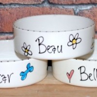 Personalised Ceramic Whimsical Dog Bowls